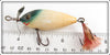 Heddon White With Blue Crackleback Head 400 Bucktail Surface Minnow