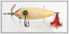 Heddon White With Blue Crackleback Head 400 Bucktail Surface Minnow