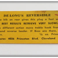 Delong Lures Black De Long's Reversible In Box