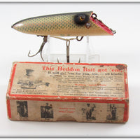 Vintage Heddon Shiner Scale Deluxe Basser Lure In 8529PRH Box