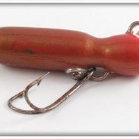 Vintage Bite Em Bate Co Gold, Red & White Fly Rod Water Mole Lure