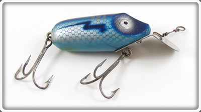 Vintage South Bend Blue Scale Finish Lightning Bolt Dive Oreno Lure