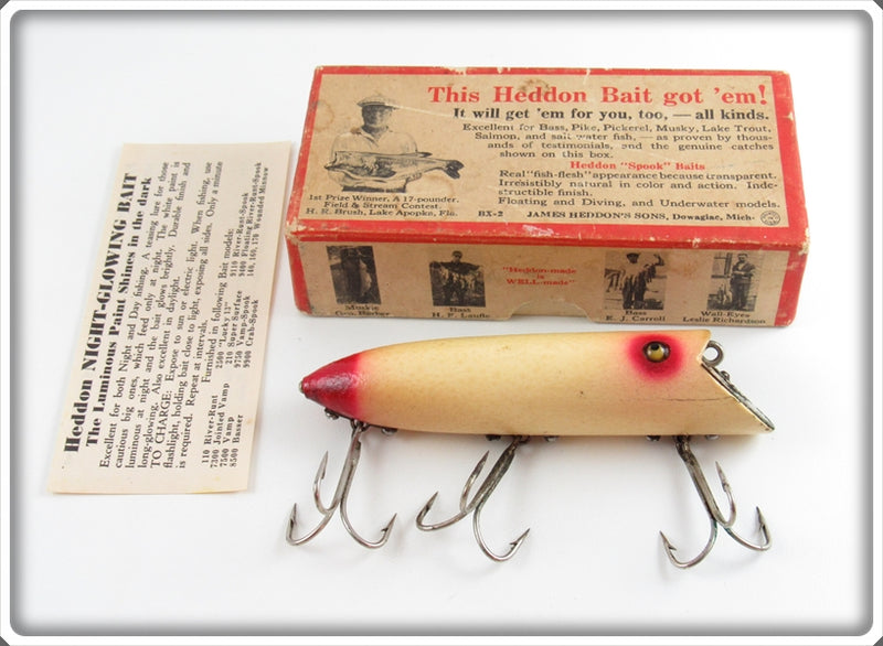 Vintage Heddon Luminous Basser Lure In Box 8502 LUM For Sale