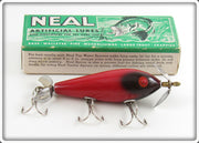 Vintage Neal Bait Mfg Red & Black Neal Spinner Lure In Box