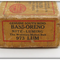 South Bend Luminous Bass Oreno In Nite Luming Box 973 LUM