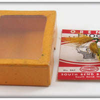 Vintage South Bend Green Oreno Frog Lure In Box 847