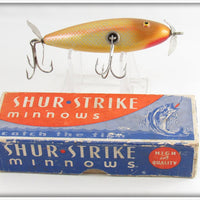 Vintage Shur Strike Peanut Butter Injured Minnow Lure In Box