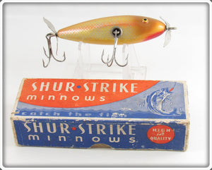 Vintage Shur Strike Peanut Butter Injured Minnow Lure In Box