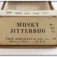 Arbogast Red Head Wooden Musky Jitterbug In Early Box