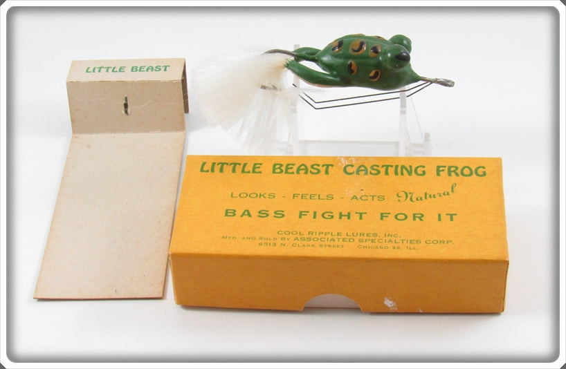 Vintage Cool Ripple Lures Inc. Little Beast Casting Frog Lure In Box