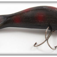 Vintage Paw Paw Black With Red Spots Bullhead Lure