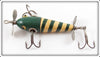 The Charmer Minnow Co Green & White Blunt Nose Charmer