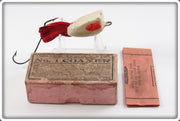 Vintage Jamison White & Red Coaxer Lure In Box