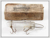 Vintage Detroit Glass Minnow Tube Company Minnow Tube Lure In Box
