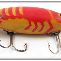 Vintage Medley's Red & Yellow Wiggly Crawfish Lure