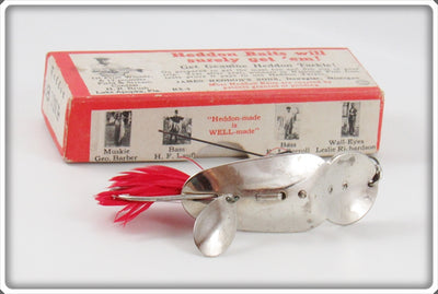 Vintage Heddon Nickel Plate Queen Stanley Lure In Box 280 NP