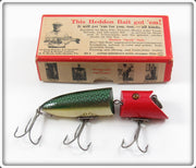 Vintage Heddon Red Head Green Scale Zig Wag Lure In Box 8309 DRH