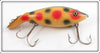 Vintage Heddon Strawberry Spotted Tadpolly Lure 6000S