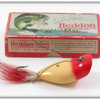 Vintage Heddon Red Head White Weedless Widow Lure In Box 222