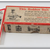 Vintage Heddon White & Black Shore Minnow Torpedo Empty Box 130XWB