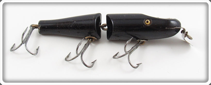 Vintage Creek Chub Solid Black Jointed Pikie Lure 2613