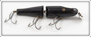 Vintage Creek Chub Solid Black Jointed Pikie Lure 2613