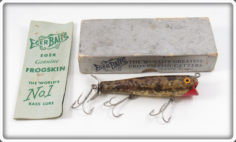 Vintage Eger Baits Frog Skin Darter Lure In 401 Box