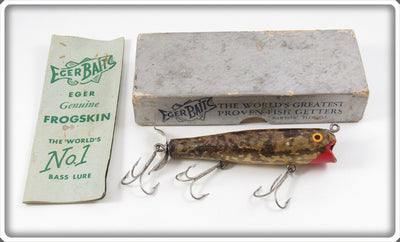 Vintage Eger Baits Frog Skin Darter Lure In 401 Box