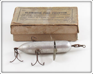 Vintage Hinckley Aluminum Fish Phantom Lure In Box For Sale Vintage Hinckley Aluminum Fish Phantom Lure In Box For Sale