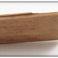 Heddon Green Fancy Back High Forehead 100 Minnow In Wood Box