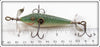 Heddon Green Fancy Back High Forehead 100 Minnow In Wood Box