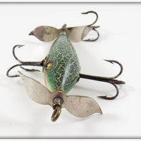 Heddon Green Fancy Back High Forehead 100 Minnow In Wood Box
