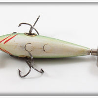 Heddon Green Fancy Back High Forehead 100 Minnow In Wood Box