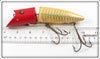 Heddon White Shore Red Head 6" Musky King Zig Wag Lure