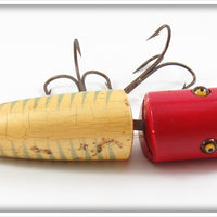 Heddon White Shore Red Head 6" Musky King Zig Wag