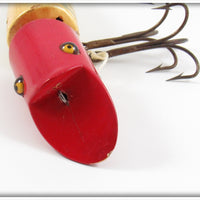 Heddon White Shore Red Head 6" Musky King Zig Wag
