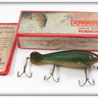 Vintage Heddon Green Scale Spin Diver Lure In Box 3009D