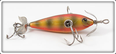 Vintage Heddon Straight Bar Perch 100 Dowagiac Minnow Lure 109A