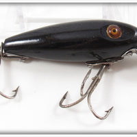 Vintage Heddon Solid Black 110 River Runt Lure 119G