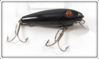 Vintage Heddon Solid Black 110 River Runt Lure 119G