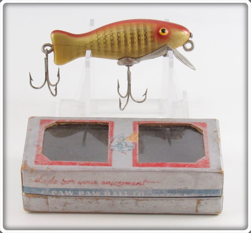 Paw Paw Silver Scale Red Back Caster Lure In Small Two Window Box