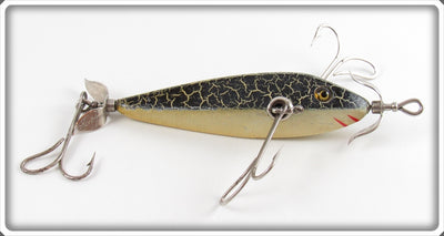 Vintage Heddon Green Crackleback Dummy Double Lure 1500 