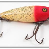 Vintage Heddon Red Head With Gold Flitter 110 River Runt Lure 118RH