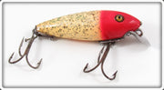 Vintage Heddon Red Head With Gold Flitter 110 River Runt Lure 118RH