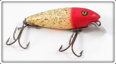 Vintage Heddon Red Head With Gold Flitter 110 River Runt Lure 118RH