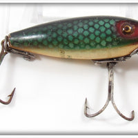Vintage Heddon Green Scale 110 River Runt Lure 119D 