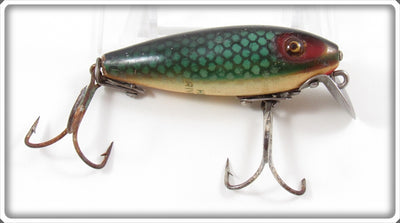Vintage Heddon Green Scale 110 River Runt Lure 119D 