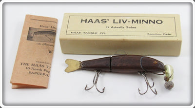 Vintage Haas Tackle Co Haas Liv Minno Lure In Box With Paper Insert