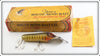 Vintage South Bend Pike Scale Baby Pike Oreno Lure In Box 956 P