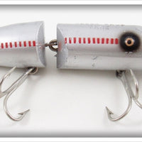 Creek Chub Silver With Red Lines Plastic Jointed Pikie 2600 Special